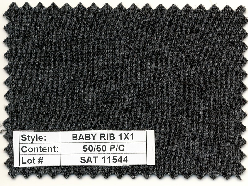 Baby Rib 1X1 50/50 Poly Cotton